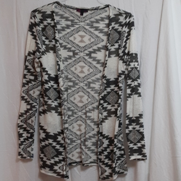 Aztec Tribal Print Open Front Cardigan - Picture 1 of 6